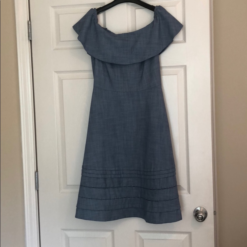 Banana Republic Chambray Off Shoulder Dress, Sz 6